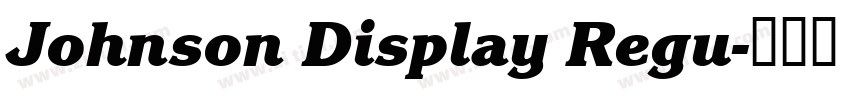 Johnson Display Regu字体转换